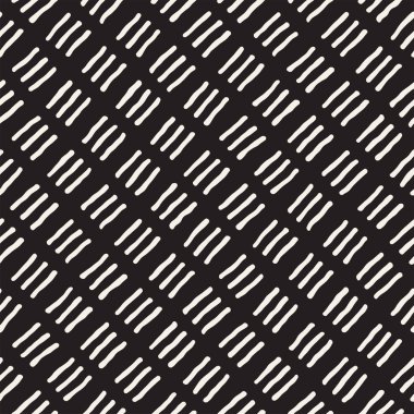 Elle çizilmiş stil etnik seamless modeli. Soyut geometrik döşeme arka plan siyah ve beyaz. Vektör Serbest doodle doku.