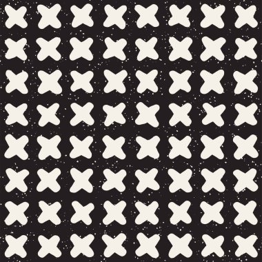 El ile Seamless Modeli hatları çizilmiş. Arka plan serbest fırça darbeleriyle. Siyah ve beyaz doku. Kağıt ambalaj için süsleme.