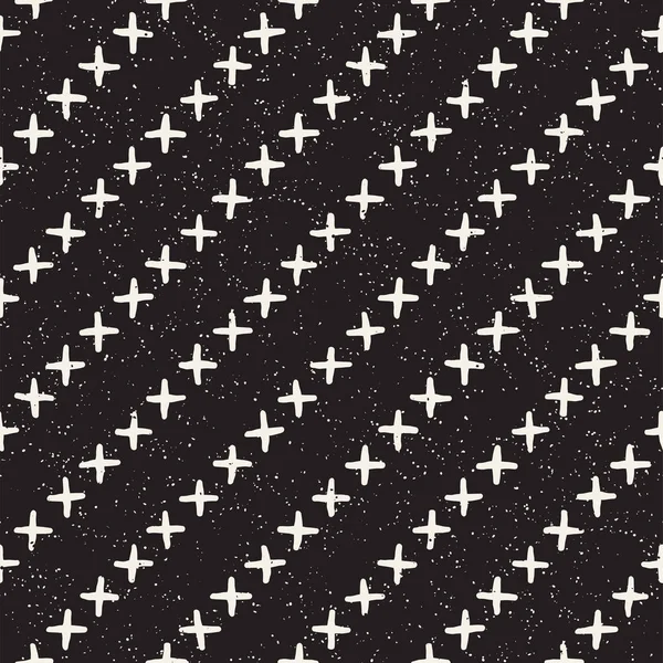 El ile Seamless Modeli hatları çizilmiş. Arka plan serbest fırça darbeleriyle. Siyah ve beyaz doku. Kağıt ambalaj için süsleme.