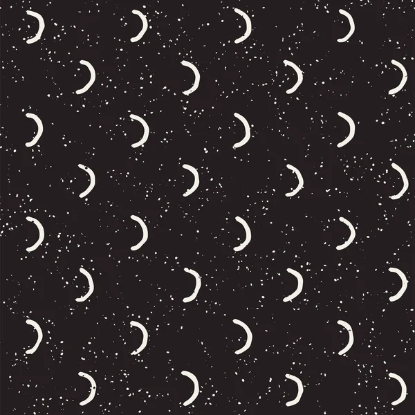 El ile Seamless Modeli hatları çizilmiş. Arka plan serbest fırça darbeleriyle. Siyah ve beyaz doku. Kağıt ambalaj için süsleme.