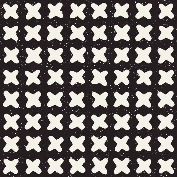 El ile Seamless Modeli hatları çizilmiş. Arka plan serbest fırça darbeleriyle. Siyah ve beyaz doku. Kağıt ambalaj için süsleme.