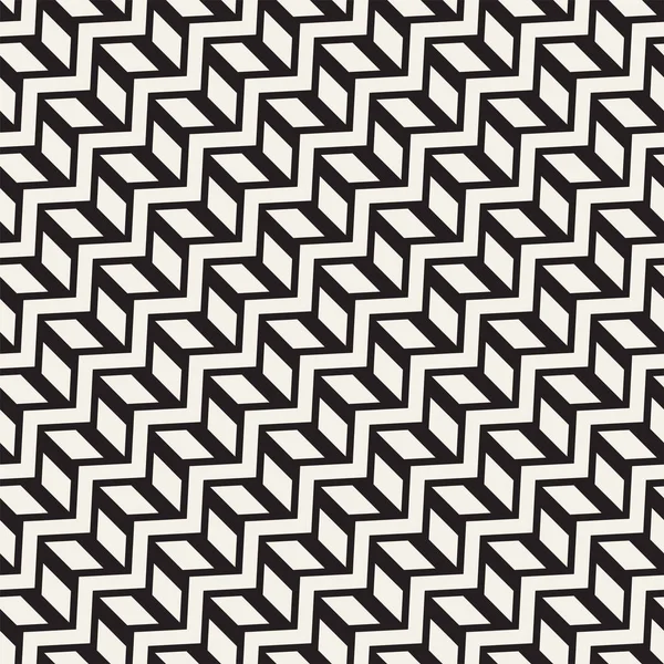 Vector naadloze zigzag patroon. Abstracte stijlvolle geometrische achtergrond. Herhalende lattice achtergrond — Stockvector