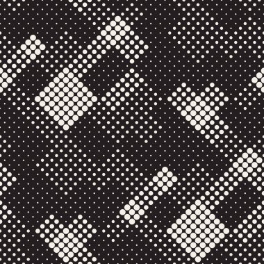 Modern şık noktalı resim doku. Rasgele daireler ile sonsuz arka plan. Vektör Dikişsiz mozaik desen.