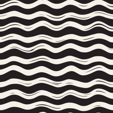Doodle hatları ile dekoratif seamless modeli. El grungy dalgalı çizgiler arka plan boyalı. Trendy sonsuz serbest doku