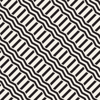 Vektör sorunsuz zikzak çizgi deseni. Şık geometrik arka plan. Yinelenen kafes arka plan