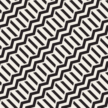 Vektör sorunsuz zikzak çizgi deseni. Şık geometrik arka plan. Yinelenen kafes arka plan