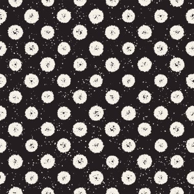 Pasaklı vektörel desen dağınık daire şekilleriyle birlikte. Sorunsuz doku arka plan yazdırma, kumaş, kart, ambalaj kağıdı, duvar kağıdı