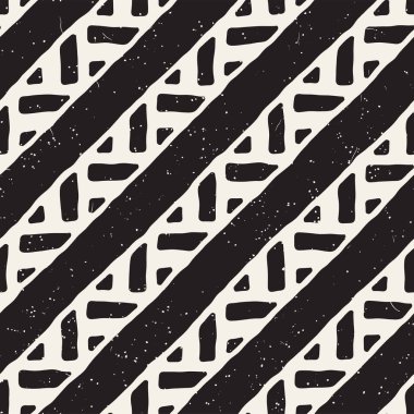 Elle çizilmiş stil etnik seamless modeli. Soyut geometrik döşeme arka plan siyah ve beyaz.