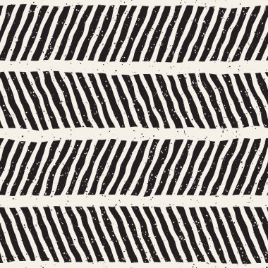 Elle çizilmiş stil seamless modeli. Soyut geometrik döşeme arka plan siyah ve beyaz. Vektör doodle hat kafes