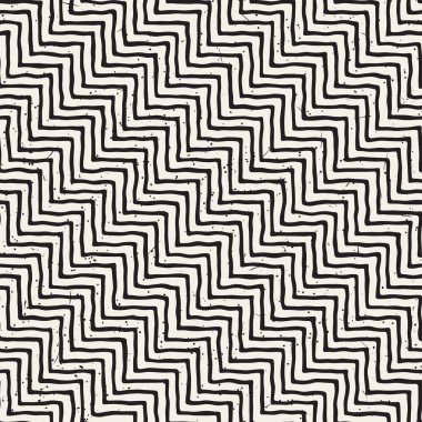Elle çizilmiş stil seamless modeli. Soyut geometrik döşeme arka plan siyah ve beyaz. Vektör doodle hat kafes
