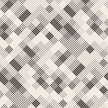 Modern şık noktalı resim doku. Rasgele daireler ile sonsuz arka plan. Vektör Dikişsiz mozaik desen.