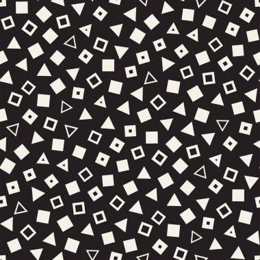 Sorunsuz ilkel karmakarışık minimalizm desenleri. Geometrik şekiller rastgele dağılmış. Arka plan tasarım