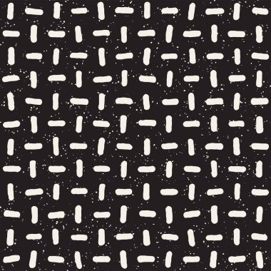 El ile Seamless Modeli hatları çizilmiş. Arka plan serbest fırça darbeleriyle. Siyah ve beyaz doku. Kağıt ambalaj için süsleme.