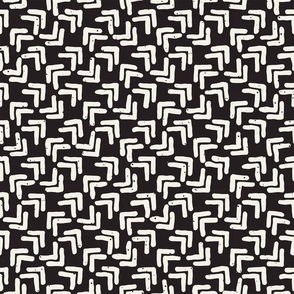 El ile Seamless Modeli hatları çizilmiş. Arka plan serbest fırça darbeleriyle. Siyah ve beyaz doku. Kağıt ambalaj için süsleme.