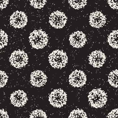 Pasaklı vektörel desen dağınık daire şekilleriyle birlikte. Sorunsuz doku arka plan yazdırma, kumaş, kart, ambalaj kağıdı, duvar kağıdı