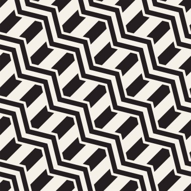 Vektör sorunsuz zikzak çizgi deseni. Şık geometrik arka plan. Yinelenen kafes arka plan