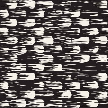 Vektör Dikişsiz desen fırça çizgileri ve vuruş. Siyah ve beyaz arka plan mürekkep elemanları ile. El doku boyalı.
