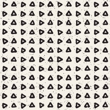 El ile Seamless Modeli hatları çizilmiş. Arka plan serbest fırça darbeleriyle. Siyah ve beyaz doku. Kağıt ambalaj için süsleme.