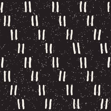 El ile Seamless Modeli hatları çizilmiş. Arka plan serbest fırça darbeleriyle. Siyah ve beyaz doku. Kağıt ambalaj için süsleme.