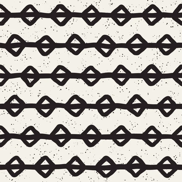 El ile Seamless Modeli hatları çizilmiş. Arka plan serbest fırça darbeleriyle. Siyah ve beyaz doku. Kağıt ambalaj için süsleme.