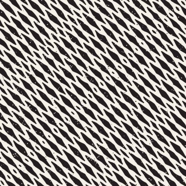 Elle çizilmiş stil seamless modeli. Soyut geometrik döşeme arka plan siyah ve beyaz. Vektör doodle hat kafes