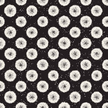 Pasaklı vektörel desen dağınık daire şekilleriyle birlikte. Sorunsuz doku arka plan yazdırma, kumaş, kart, ambalaj kağıdı, duvar kağıdı