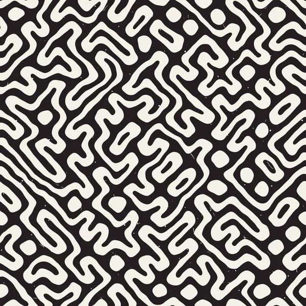 Labirent çizgileri ile Seamless modeli. Tek renkli arka plan. Vektör el çekilmiş labyrinth.