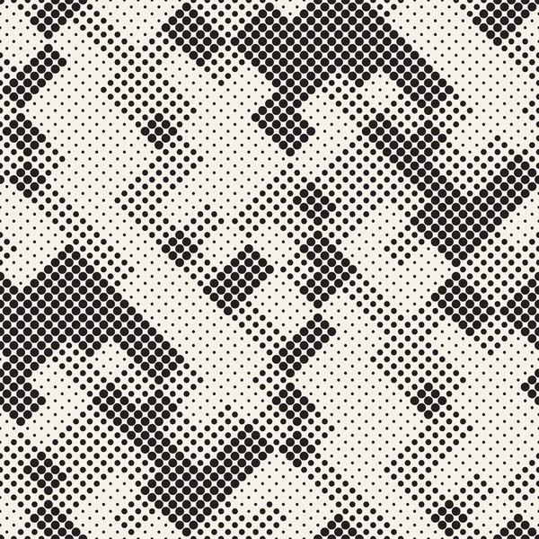 Moderne stilvolle Halbton-Textur. endlose abstrakte Hintergrund mit zufälligen Kreisen. Vektor nahtloses Mosaikmuster. — Stockvektor
