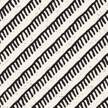 Elle çizilmiş stil seamless modeli. Soyut geometrik döşeme arka plan siyah ve beyaz. Vektör doodle hat kafes