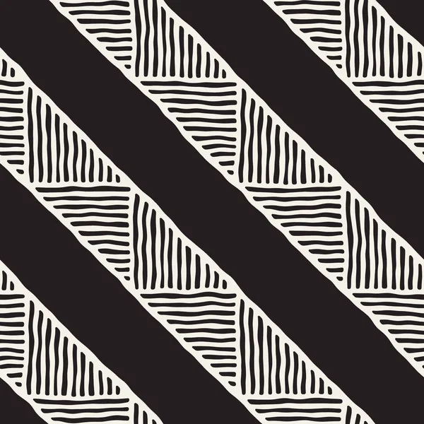 Elle çizilmiş stil etnik seamless modeli. Soyut geometrik döşeme arka plan siyah ve beyaz.