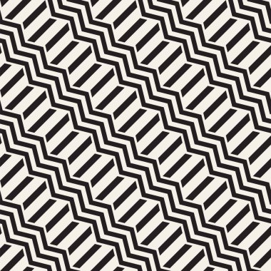 Vektör sorunsuz zikzak çizgi deseni. Şık geometrik arka plan. Yinelenen kafes arka plan
