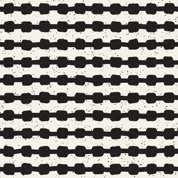 El ile Seamless Modeli hatları çizilmiş. Arka plan serbest fırça darbeleriyle. Siyah ve beyaz doku. Kağıt ambalaj için süsleme.