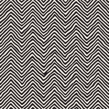 Elle çizilmiş stil seamless modeli. Soyut geometrik döşeme arka plan siyah ve beyaz. Vektör doodle hat kafes