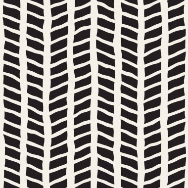Elle çizilmiş stil seamless modeli. Soyut geometrik döşeme arka plan siyah ve beyaz. Vektör doodle hat kafes