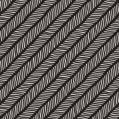 Elle çizilmiş stil seamless modeli. Soyut geometrik döşeme arka plan siyah ve beyaz. Vektör doodle hat kafes