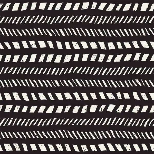 Elle çizilmiş stil seamless modeli. Soyut geometrik döşeme arka plan siyah ve beyaz. Vektör doodle hat kafes