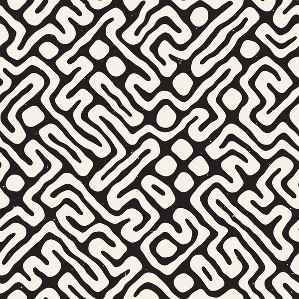 Labirent çizgileri ile Seamless modeli. Tek renkli arka plan. Vektör el çekilmiş labyrinth.