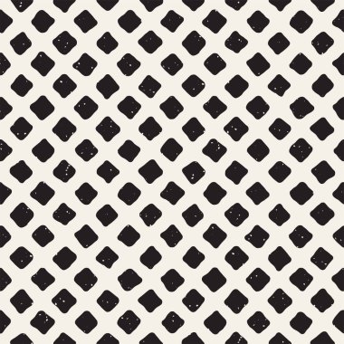 El ile Seamless Modeli hatları çizilmiş. Arka plan serbest fırça darbeleriyle. Siyah ve beyaz doku. Kağıt ambalaj için süsleme.