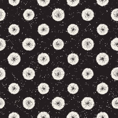 Pasaklı vektörel desen dağınık daire şekilleriyle birlikte. Sorunsuz doku arka plan yazdırma, kumaş, kart, ambalaj kağıdı, duvar kağıdı