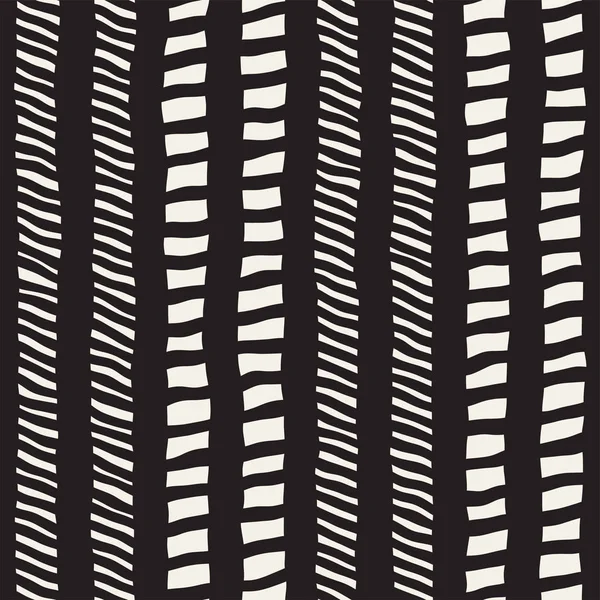 Elle çizilmiş stil seamless modeli. Soyut geometrik döşeme arka plan siyah ve beyaz. Vektör doodle hat kafes