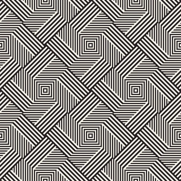 Soyut geometrik desen çizgili satırlar. Sorunsuz vektör ackground. Siyah ve beyaz kafes doku.