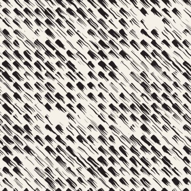 Vektör Dikişsiz desen fırça çizgileri ve vuruş. Siyah ve beyaz arka plan mürekkep elemanları ile. El doku boyalı.