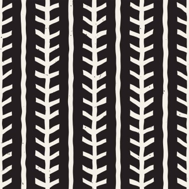 Elle çizilmiş stil seamless modeli. Soyut geometrik döşeme arka plan siyah ve beyaz. Vektör doodle hat kafes