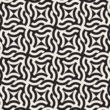 Soyut geometrik desen çizgili satırlar. Sorunsuz vektör ackground. Siyah ve beyaz kafes doku.