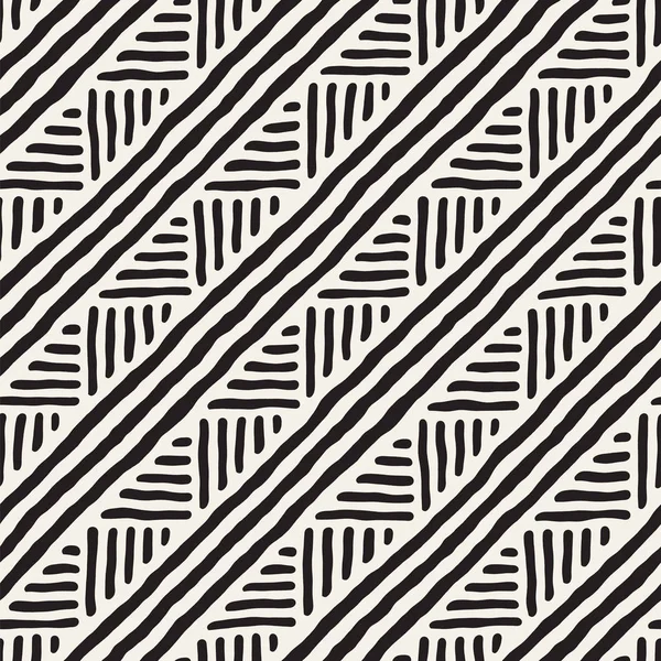 Elle çizilmiş stil etnik seamless modeli. Soyut geometrik çizgiler arka plan siyah ve beyaz.