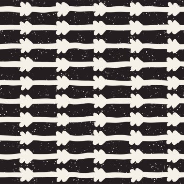 Elle çizilmiş stil etnik seamless modeli. Soyut geometrik döşeme arka plan siyah ve beyaz. Vektör Serbest doodle doku.