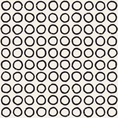 El ile Seamless Modeli hatları çizilmiş. Arka plan serbest fırça darbeleriyle. Siyah ve beyaz doku. Kağıt ambalaj için süsleme.