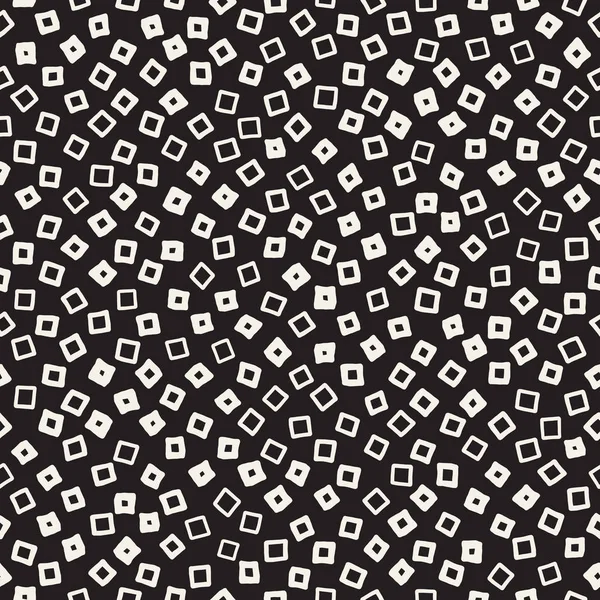 El çekilmiş siyah beyaz mürekkep soyut seamless modeli. Vektör şık grunge doku. Tek renkli şekiller boya fırça satırları dağınık