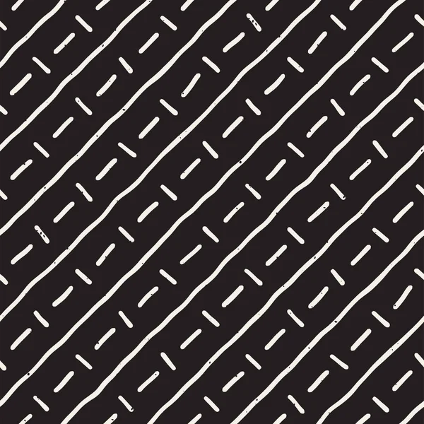 El ile Seamless Modeli hatları çizilmiş. Arka plan serbest fırça darbeleriyle. Siyah ve beyaz doku. Kağıt ambalaj için süsleme.