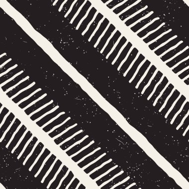 Elle çizilmiş stil seamless modeli. Soyut geometrik döşeme arka plan siyah ve beyaz. Vektör doodle hat kafes